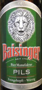 Baisinger Pils Feingehopft - Würzig image